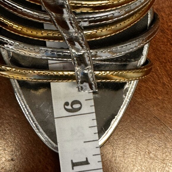 Amazing Giuseppe Zanotti Gold & Silver Gladiator Sandals EU 39 EUC - Picture 8 of 9